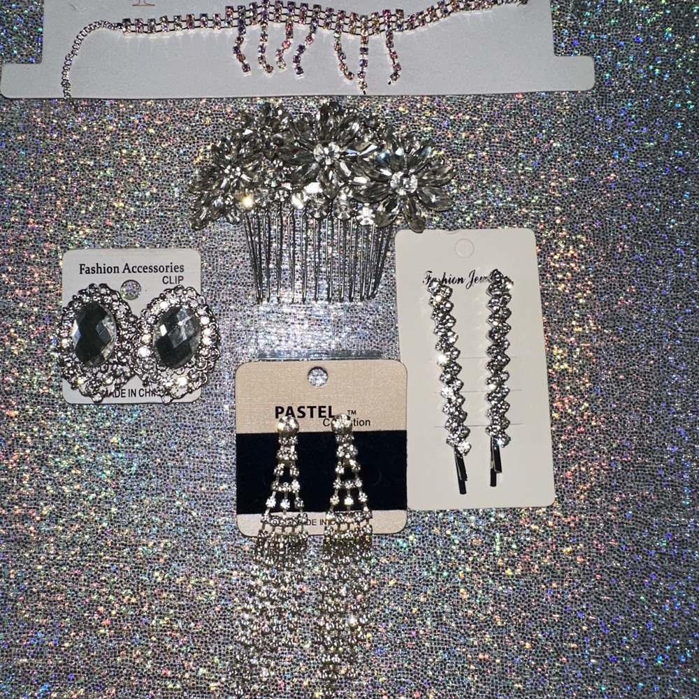 Pastels Silver Hair Accessories Set